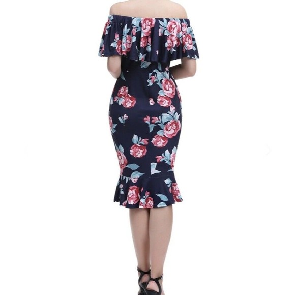 Kimi + Kai Women's Kathryn Maternity Dress Size S Flounce Hidden Nursing Panels - Picture 4 of 10